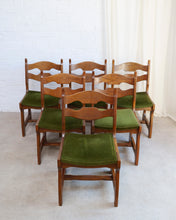 Load image into Gallery viewer, Oak Razor Back Dining Chairs by Guillerme Et Chambron