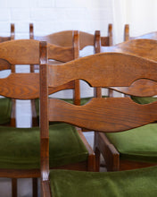 Load image into Gallery viewer, Oak Razor Back Dining Chairs by Guillerme Et Chambron