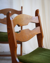 Load image into Gallery viewer, Oak Razor Back Dining Chairs by Guillerme Et Chambron