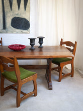 Load image into Gallery viewer, Oak Razor Back Dining Chairs by Guillerme Et Chambron