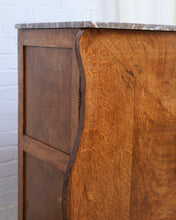 Load image into Gallery viewer, Curved Art Deco Walnut and Marble Cabinet