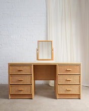 Load image into Gallery viewer, Bamboo and Cane Desk Or Dressing Table
