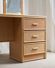 Load image into Gallery viewer, Bamboo and Cane Desk Or Dressing Table