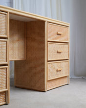 Load image into Gallery viewer, Bamboo and Cane Desk Or Dressing Table
