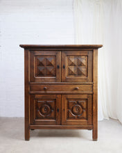 Load image into Gallery viewer, Double Fronted Northern Spanish Brutalist Cabinet in Oak