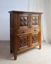 Load image into Gallery viewer, Double Fronted Northern Spanish Brutalist Cabinet in Oak