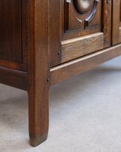 Load image into Gallery viewer, Double Fronted Northern Spanish Brutalist Cabinet in Oak