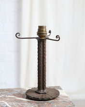 Load image into Gallery viewer, Hammered Iron Art Deco Table Lamp