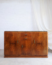 Load image into Gallery viewer, Art Deco Sideboard With Green Marble Top