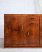 Load image into Gallery viewer, Art Deco Sideboard With Green Marble Top
