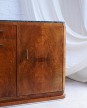 Load image into Gallery viewer, Art Deco Sideboard With Green Marble Top