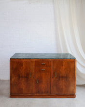Load image into Gallery viewer, Art Deco Sideboard With Green Marble Top