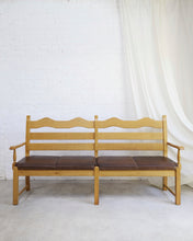 Load image into Gallery viewer, Long Oak Wavy Bench