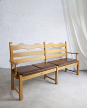 Load image into Gallery viewer, Long Oak Wavy Bench