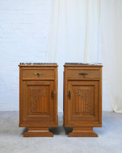 Load image into Gallery viewer, Deco Marble Top Bedside Tables