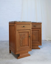 Load image into Gallery viewer, Deco Marble Top Bedside Tables