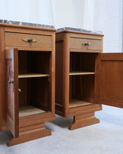 Load image into Gallery viewer, Deco Marble Top Bedside Tables