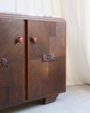 Load image into Gallery viewer, Art Deco Marble Top Sideboard