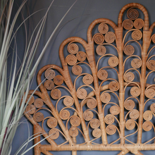 Load image into Gallery viewer, Vintage Spanish Hand Woven Wicker Peacock Headboards