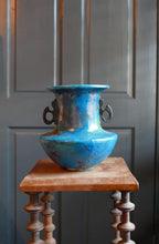 Load image into Gallery viewer, 1980's  Raku Fired Double Winged Vase by Ceramic Artist John Bedding
