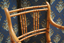 Load image into Gallery viewer, Regency Style Faux Bamboo Open Armchair