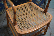 Load image into Gallery viewer, Regency Style Faux Bamboo Open Armchair