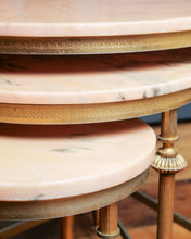 Load image into Gallery viewer, 1960's Marble Top Nesting Tables Of Maison Jansen Style