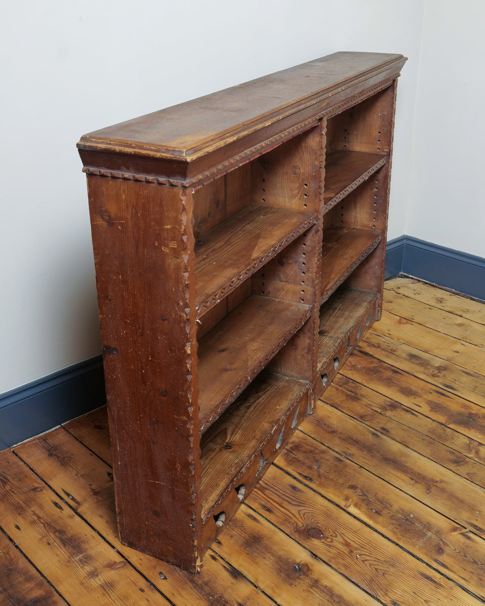 Victorian Oak Carved Open Book Case – Vantage Living