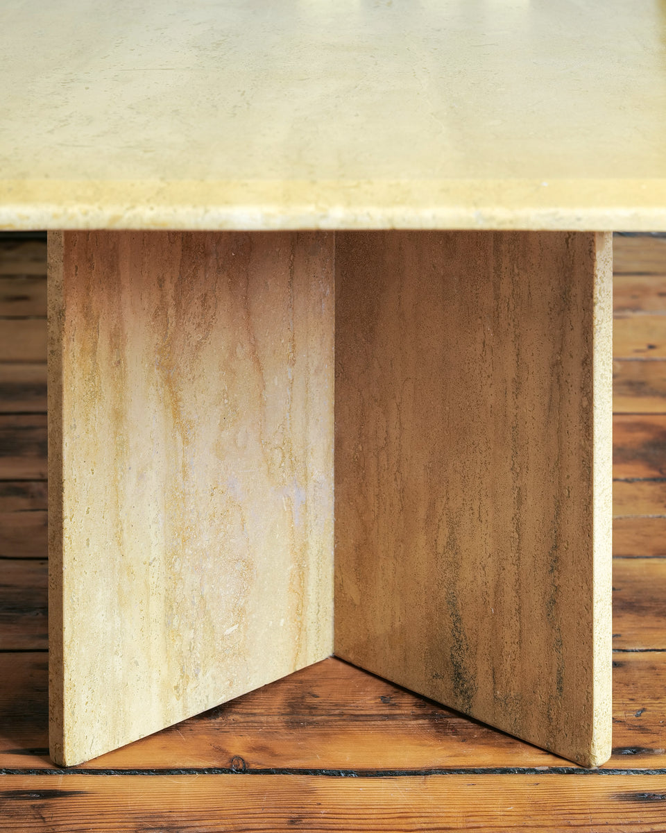 Travertine Rectangular Coffee Table Vantage Living