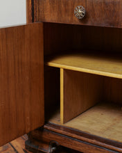 Load image into Gallery viewer, Wooden Art Deco Marble Topped Bedside Tables