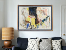 Load image into Gallery viewer, Framed Abstract Mixed Media Signed JJ