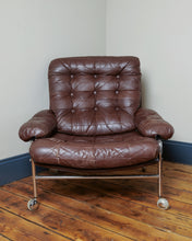 Load image into Gallery viewer, Leather Easy Chair Made By Scapa Rydaholm Sweden