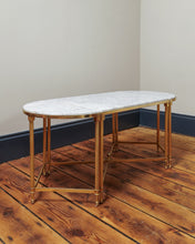 Load image into Gallery viewer, Antique French Marble and Gold Metal Modular Coffee Table