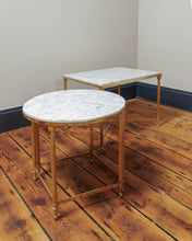 Load image into Gallery viewer, Antique French Marble and Gold Metal Modular Coffee Table