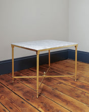 Load image into Gallery viewer, Antique French Marble and Gold Metal Modular Coffee Table