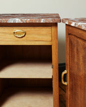 Load image into Gallery viewer, Marble Top Belgian bedside Tables / Night Stands