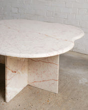 Load image into Gallery viewer, Light Pink Carrara Marble Clover Shaped Coffee Table