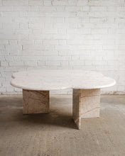 Load image into Gallery viewer, Light Pink Carrara Marble Clover Shaped Coffee Table