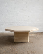 Load image into Gallery viewer, Midcentury French Hexagonal Travertine Coffee Table c.1960