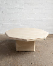 Load image into Gallery viewer, Midcentury French Hexagonal Travertine Coffee Table c.1960
