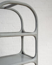 Load image into Gallery viewer, Large Reeded Rattan Shelving Unit Étagère