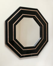 Load image into Gallery viewer, Black Lacquered Hexagonal Mirror By Jean Claude Mahey