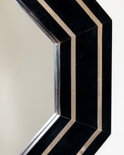 Load image into Gallery viewer, Black Lacquered Hexagonal Mirror By Jean Claude Mahey