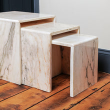 Load image into Gallery viewer, Nest of Pink Marble Tables