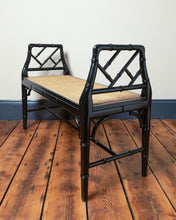 Load image into Gallery viewer, French Faux Bamboo & Cane Bench