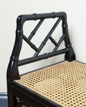 Load image into Gallery viewer, French Faux Bamboo & Cane Bench