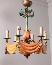 Load image into Gallery viewer, Iron Painted Toleware Chandelier