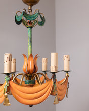 Load image into Gallery viewer, Iron Painted Toleware Chandelier