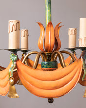 Load image into Gallery viewer, Iron Painted Toleware Chandelier