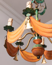 Load image into Gallery viewer, Iron Painted Toleware Chandelier
